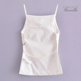 Blusa de Alça Fina Frente Única Manoelle